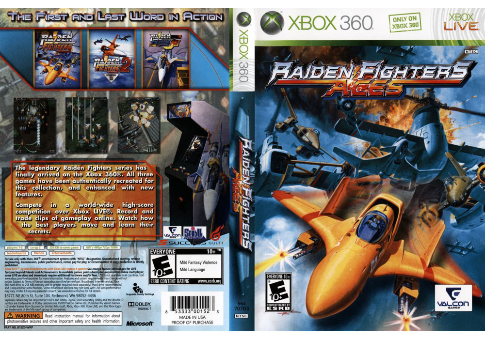 Гра для ігрової консолі Xbox 360, Raiden Fighters Aces (LT 3.0, LT 2.0)