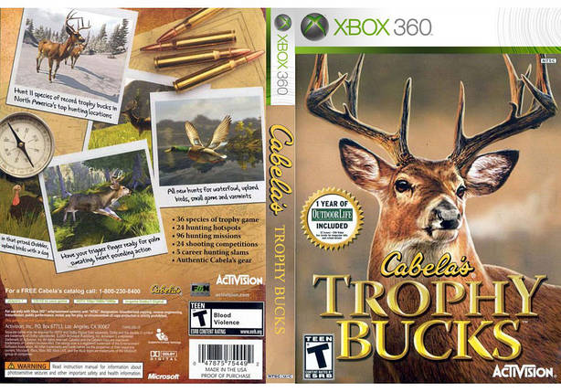 Гра для ігрової консолі Xbox 360, Cabela's Trophy Bucks (LT 3.0, LT 2.0), фото 1