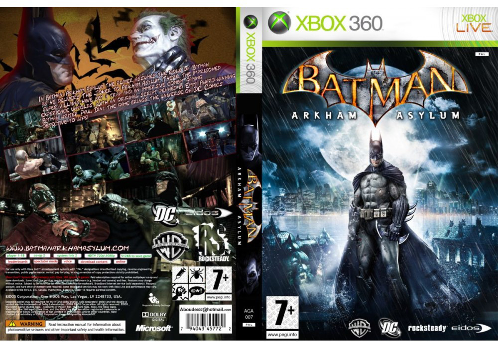 Гра для ігрової консолі Xbox 360, Batman: Arkham Asylum (LT 3.0, LT 2.0) - фото 1 - id-p701875996