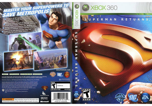 Гра для ігрової консолі Xbox 360, Superman Returns: The Videogame (LT 3.0, LT 2.0), фото 1
