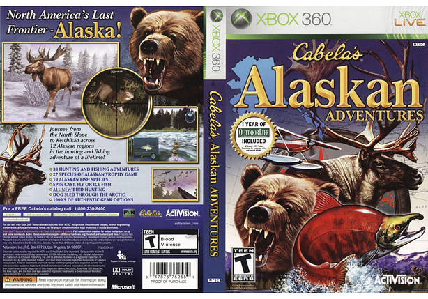 Гра для ігрової консолі Xbox 360, Cabela's Alaskan Adventures (LT 3.0, LT 2.0), фото 1