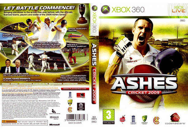 Гра для ігрової консолі Xbox 360, Ashes Cricket 2009 (LT 3.0, LT 2.0), фото 1