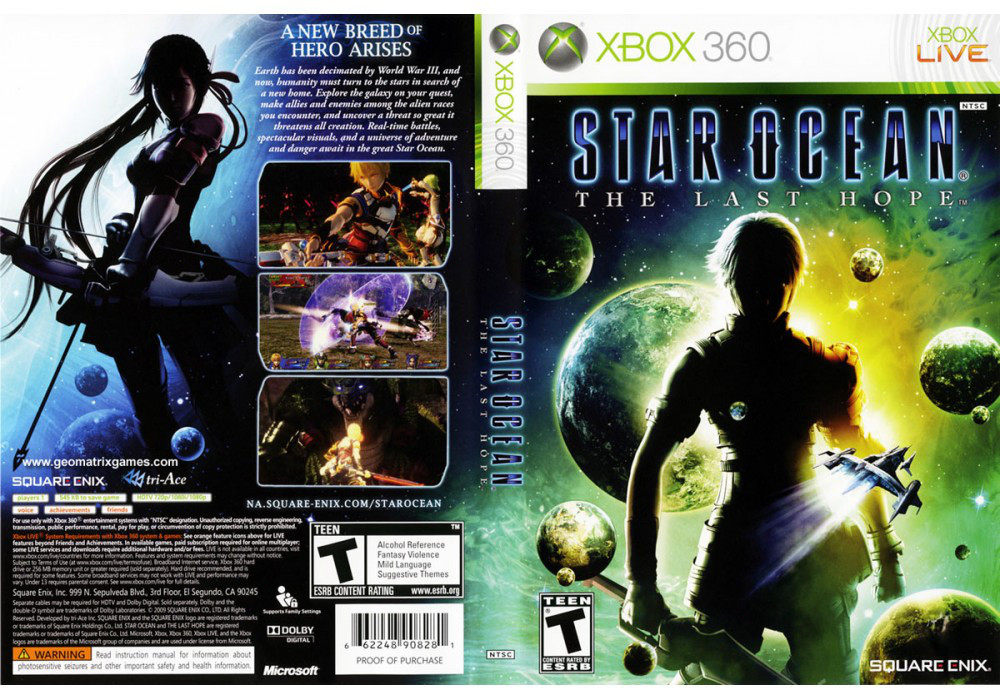 Гра для ігрової консолі Xbox 360, Star Ocean: The Last Hope (3 диски, LT 3.0, LT 2.0)