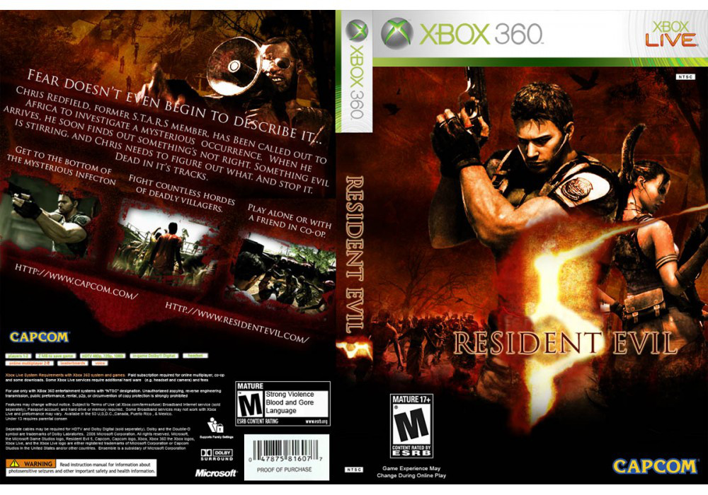 Гра для ігрової консолі Xbox 360, Resident Evil 5 (LT 3.0, LT 2.0) - фото 1 - id-p701876062