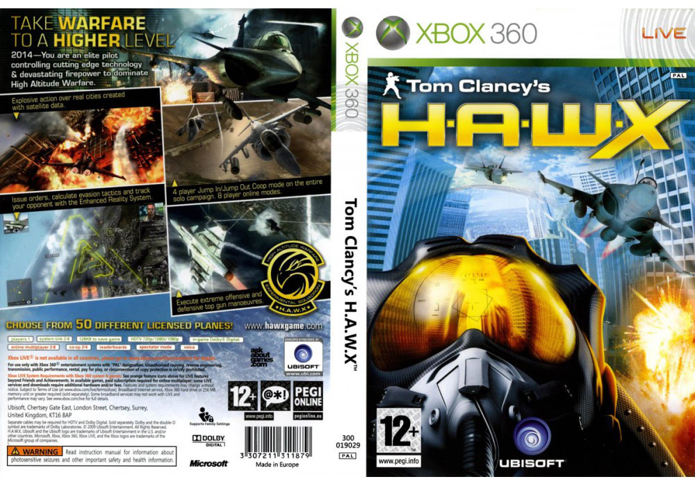 Гра для ігрової консолі Xbox 360, Tom Clancy's H.A.W.X (LT 3.0, LT 2.0)