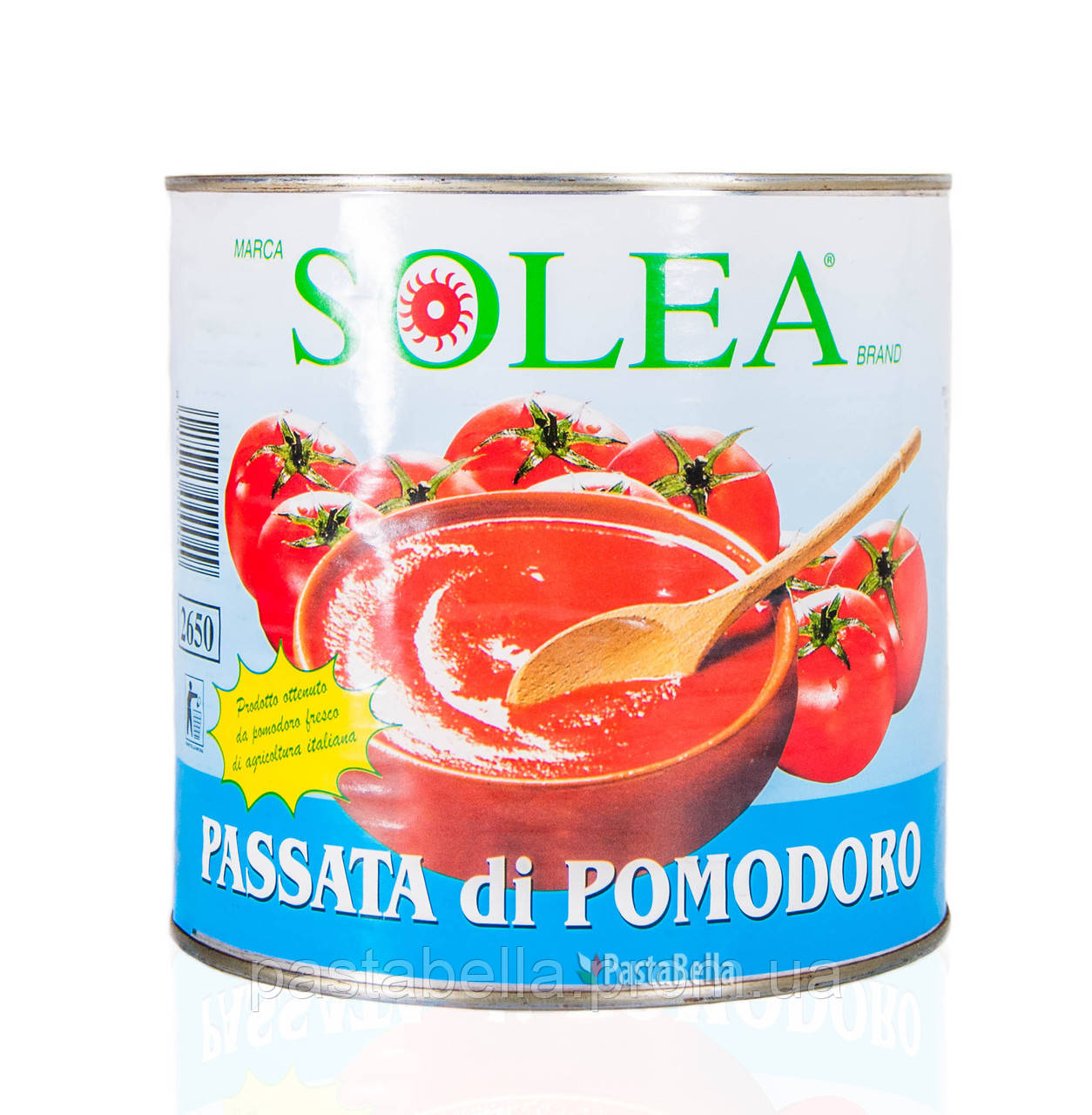 Очищені італійські томати пасата - "Passata di pomodoro" 2550g Solea Pastabella