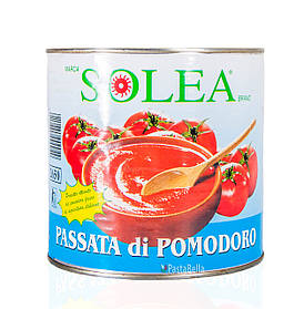 Очищені італійські томати пасата - "Passata di pomodoro" 2550g Solea Pastabella