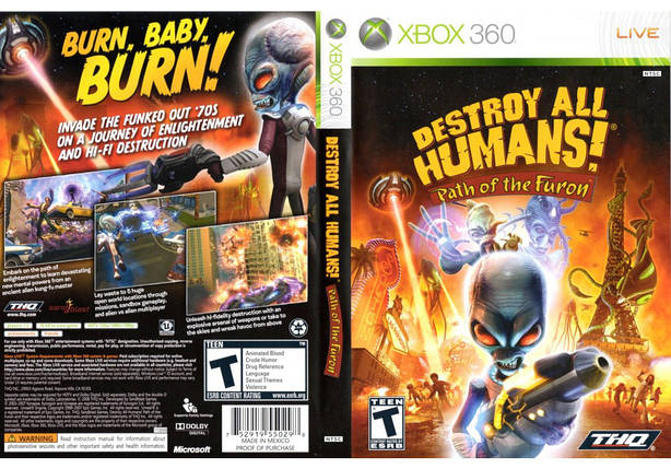Гра для ігрової консолі Xbox 360, Destroy All Humans! Path of the Furon (LT 3.0, LT 2.0), фото 1