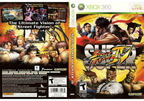 Гра для ігрової консолі Xbox 360, Street Fighter IV (LT 3.0, LT 2.0), фото 1