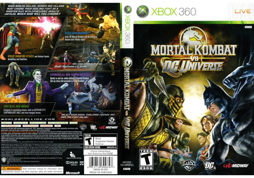 Гра для ігрової консолі Xbox 360, Mortal Kombat VS DC Universe (LT 3.0, LT 2.0)