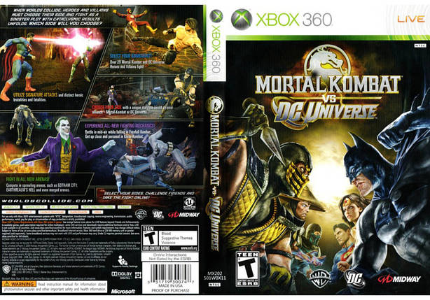 Гра для ігрової консолі Xbox 360, Mortal Kombat VS DC Universe (LT 3.0, LT 2.0), фото 1