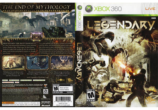Гра для ігрової консолі Xbox 360, Legendary (LT 3.0, LT 2.0), фото 1