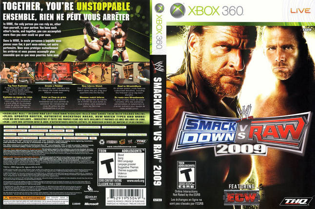 Гра для ігрової консолі Xbox 360, WWE SmackDown vs Raw 2009 (LT 3.0, LT 2.0), фото 1