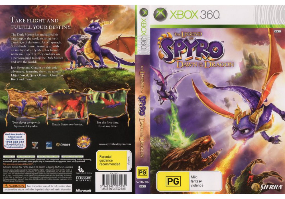 Гра для ігрової консолі Xbox 360, Legend of Spyro: Dawn of Dragon (LT 3.0, LT 2.0) - фото 1 - id-p701876100