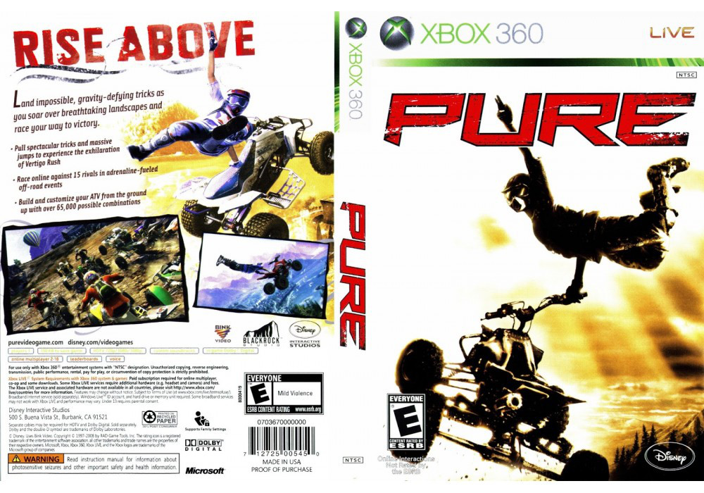 Гра для ігрової консолі Xbox 360, PURE (LT 3.0, LT 2.0)