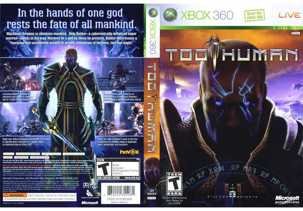 Гра для ігрової консолі Xbox 360, Too Human (LT 3.0, LT 2.0), фото 1