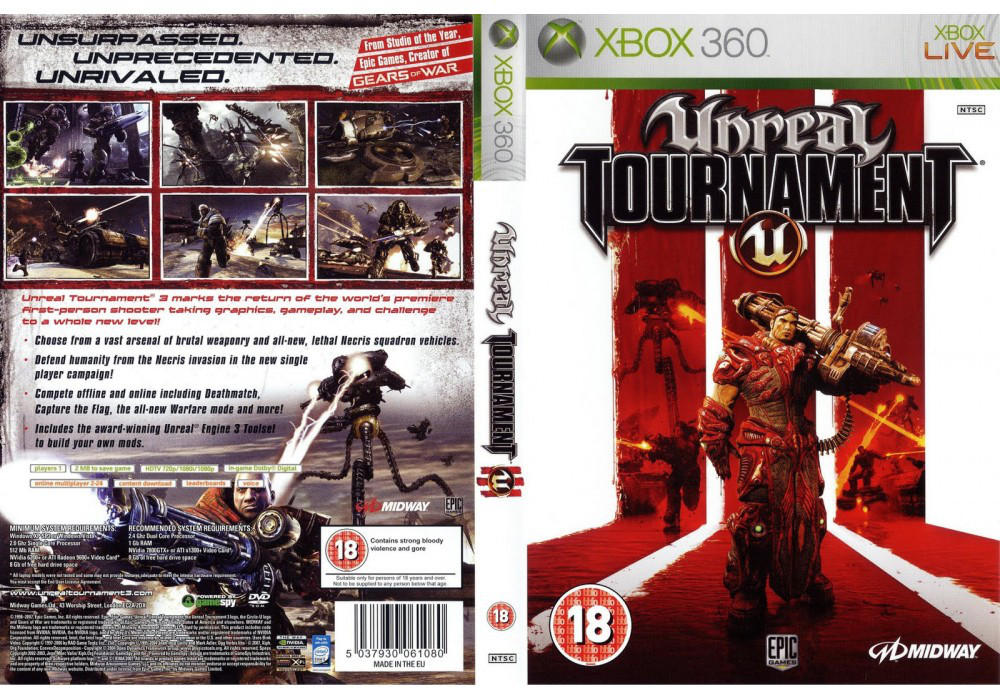 Гра для ігрової консолі Xbox 360, Unreal Tournament 3 (LT 3.0, LT 2.0)
