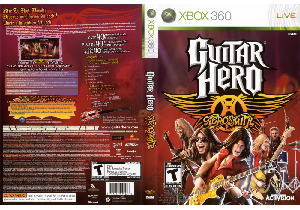 Гра для ігрової консолі Xbox 360, Guitar Hero: Aerosmith (LT 3.0, LT 2.0)