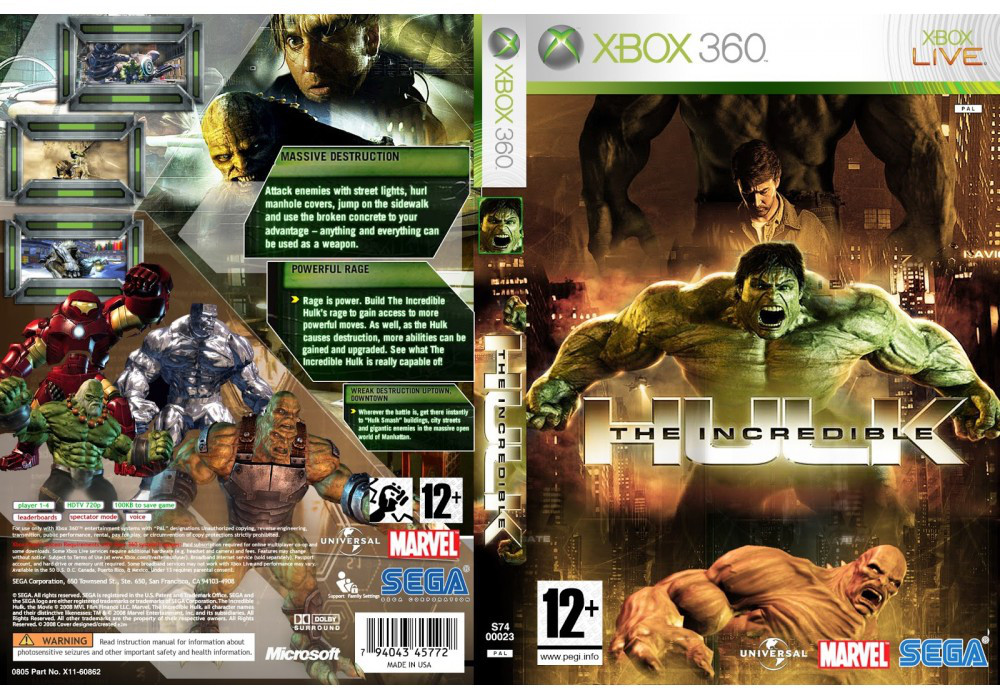 Игра Для Игровой Консоли Xbox 360, The Incredible Hulk (LT 3.0, LT.