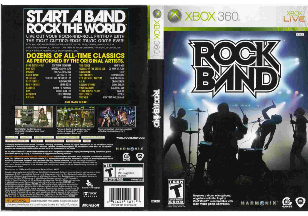 Гра для ігрової консолі Xbox 360, Rock Band (LT 3.0, LT 2.0)