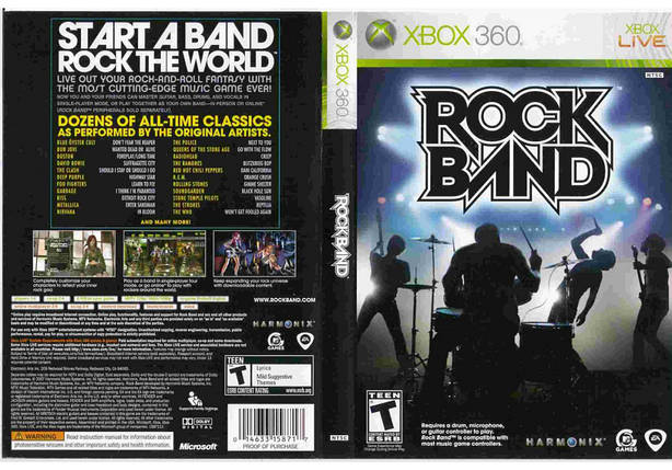 Гра для ігрової консолі Xbox 360, Rock Band (LT 3.0, LT 2.0), фото 1
