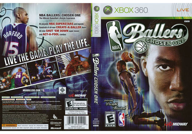 Гра для ігрової консолі Xbox 360, NBA Ballers Chosen One (LT 3.0, LT 2.0), фото 1