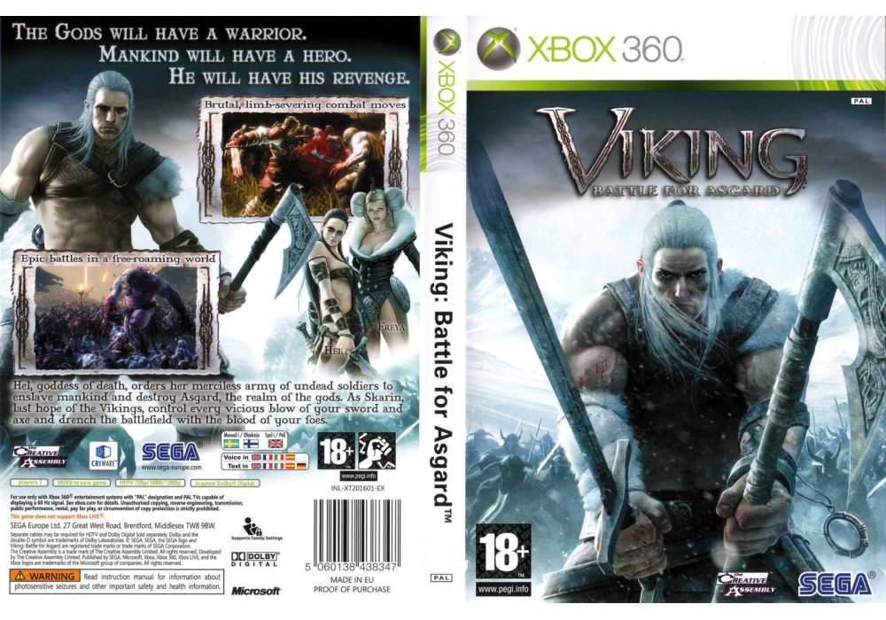 Гра для ігрової консолі Xbox 360, Viking: Battle For Asgard (LT 3.0, LT 2.0)