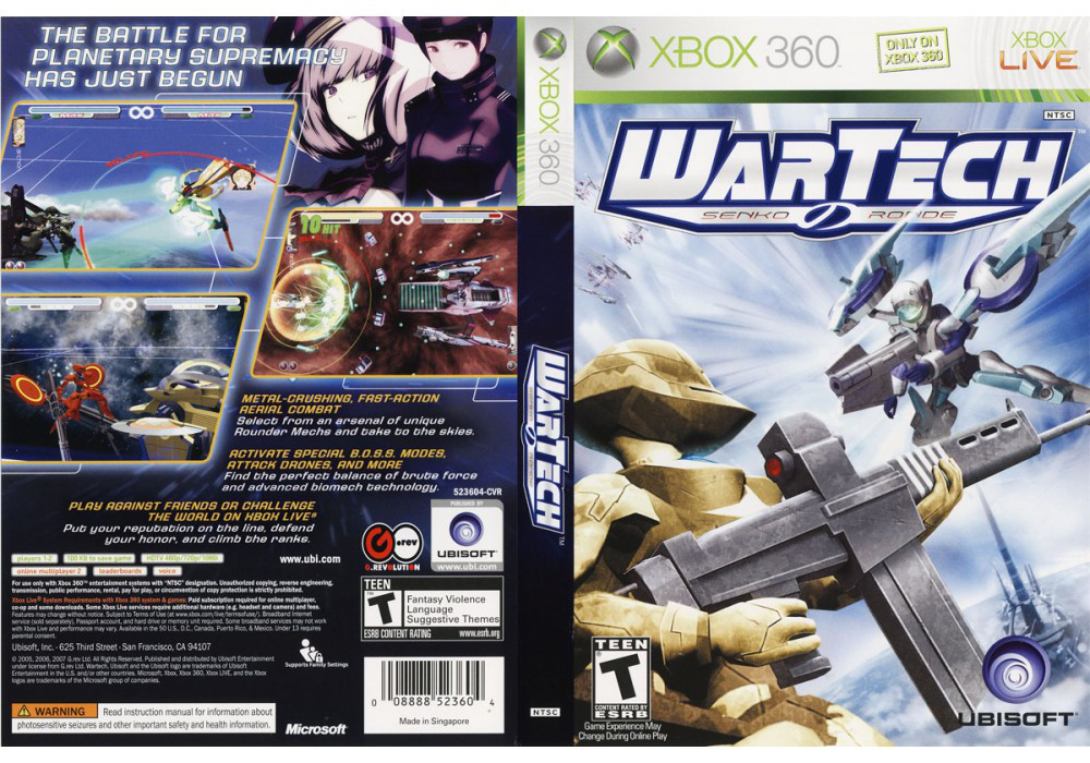 Гра для ігрової консолі Xbox 360, Wartech (LT 3.0, LT 2.0)