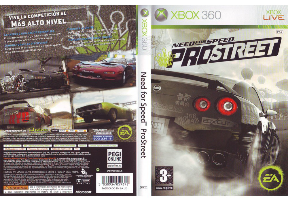 Гра для ігрової консолі Xbox 360, Need for Speed: Pro Street (LT 3.0, LT 2.0)