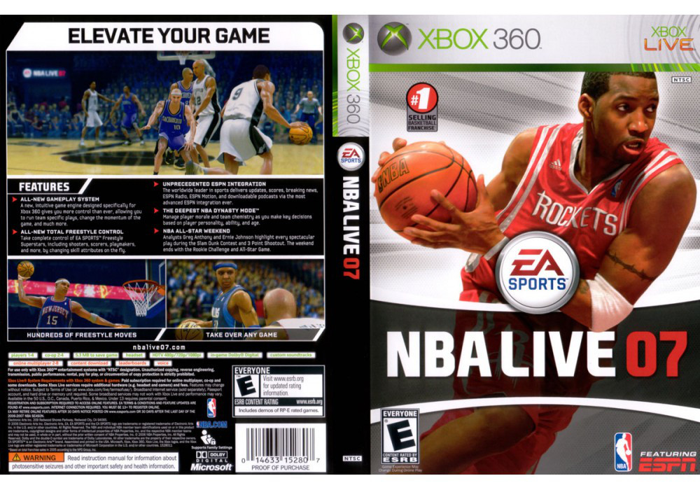 Гра для ігрової консолі Xbox 360, NBA 07 (LT 3.0, LT 2.0)