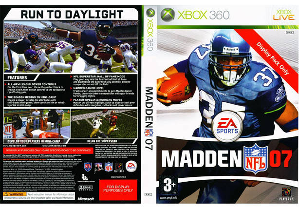 Гра для ігрової консолі Xbox 360, Madden NFL 07 (LT 3.0, LT 2.0), фото 1