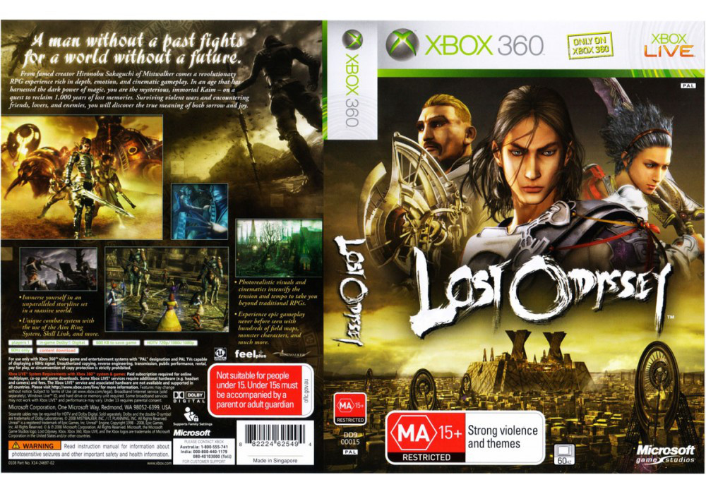Гра для ігрової консолі Xbox 360, Lost Odyssey (4-й диск, LT 3.0, LT 2.0)