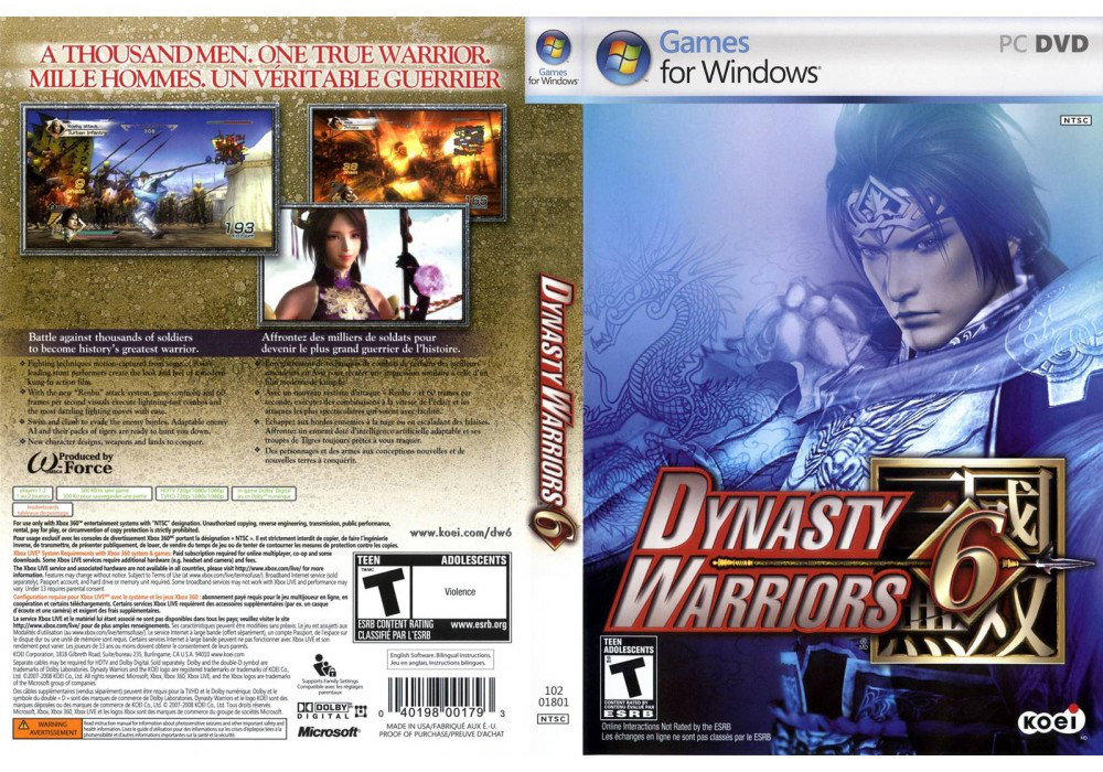 Гра для ігрової консолі Xbox 360, Dynasty Warriors 6 (LT 3.0, LT 2.0)