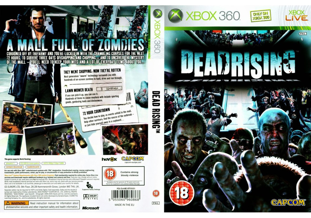 Гра для ігрової консолі Xbox 360, Dead Rising (LT 3.0, LT 2.0)