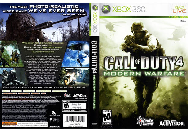 Гра для ігрової консолі Xbox 360, Call of Duty 4: Modern Warfare (LT 3.0, LT 2.0), фото 1
