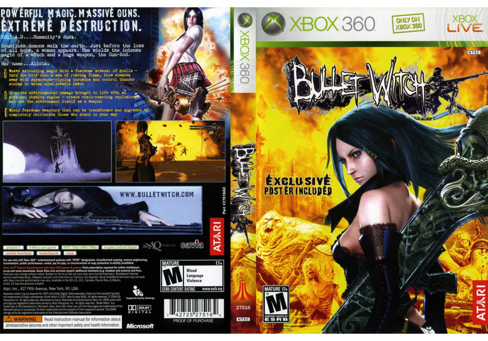 Гра для ігрової консолі Xbox 360, Bullet Witch (LT 3.0, LT 2.0)