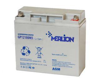 Акумуляторна батарея Merlion agm gp1218M5 12 V 18 Ah ( 180 x 78 x 165 (168)) 4,6 кг