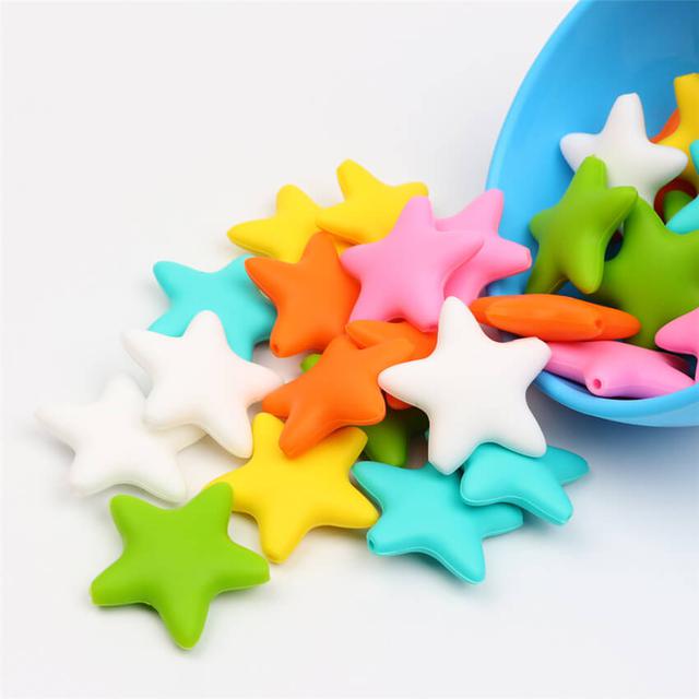 зірка силіконова намистина