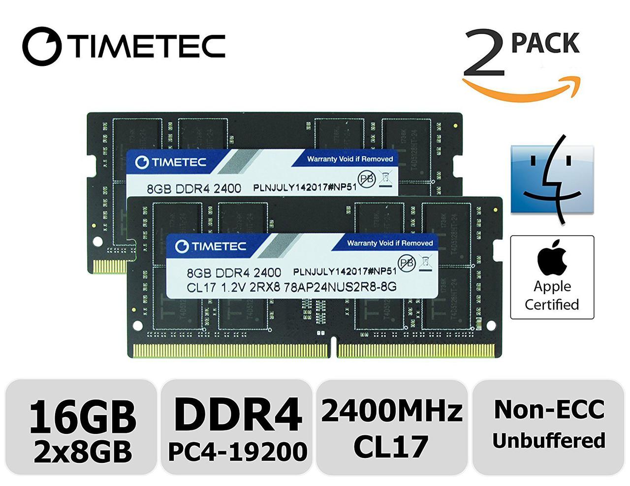 Пам'ять Timetec Hynix IC Apple 16 GB Kit (2x8GB) DDR4 2400MHz PC4-19200 SODIMM для ноутбука