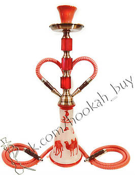 Гарний кальян на 2 трубки (М1-60) червоний