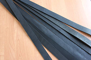 Уцінена смуга шкіри хромового дублення, товщина - 3.6 мм, ширина 3.9 колір - чорний, артикул СК 1609 У