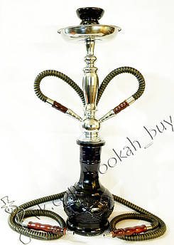 Якісний чорний кальян на 2 трубку (арт. М2-81)