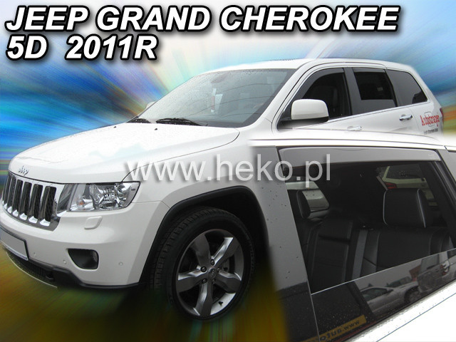 Дефлектори вікон (вітровики) Jeep Grand Cherokee 2011r - 4шт (Heko)