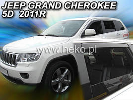 Дефлектори вікон (вітровики) Jeep Grand Cherokee 2011+ (вставні, 4 шт.) (HEKO)
