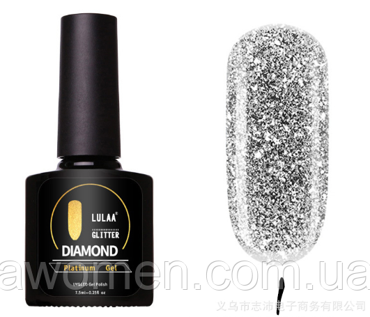 Гель-лак Lulaa Diamond Glitter Platinum gel 7.5 ml No 01