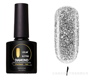 Гель-лак Lulaa Diamond Glitter Platinum gel 7.5 ml No 01