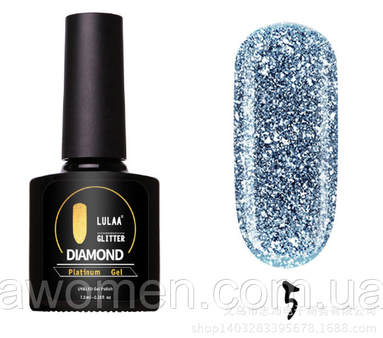 Гель-лак Lulaa Diamond Glitter Platinum gel 7.5 ml No 05