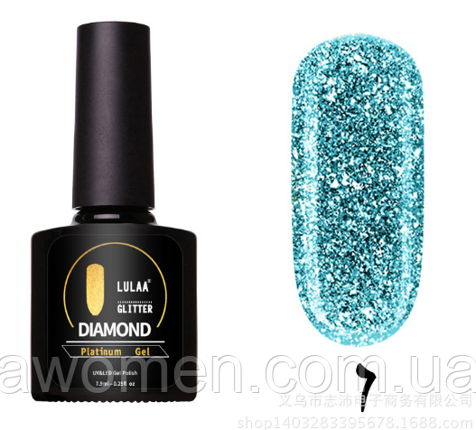 Гель-лак Lulaa Diamond Glitter Platinum gel 7.5 ml No 07