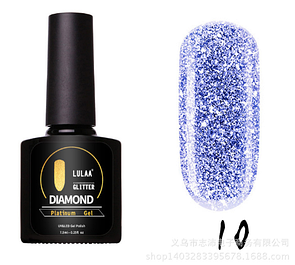 Гель лак Lulaa Diamond Glitter Platinum gel 7.5 ml № 010