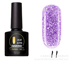 Гель-лак Lulaa Diamond Glitter Platinum gel 7.5 ml No 011